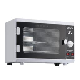 image-VEVOR Nail Tool Cleaning Machine, 12L Large Capacity, Knob Control, Tool Cabinet Cleaner Box with Timer Setting, Tempered Glass Door, 185nm Wavelength, for Labs, Home, Nail Salons, Beauty Salons