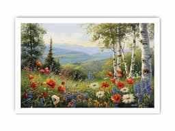 image-Landscape Flowers Painting