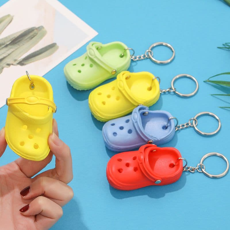 image-Factory direct sales of new mini slippers, hole shoes, small shoes, keychains, backpack pendants