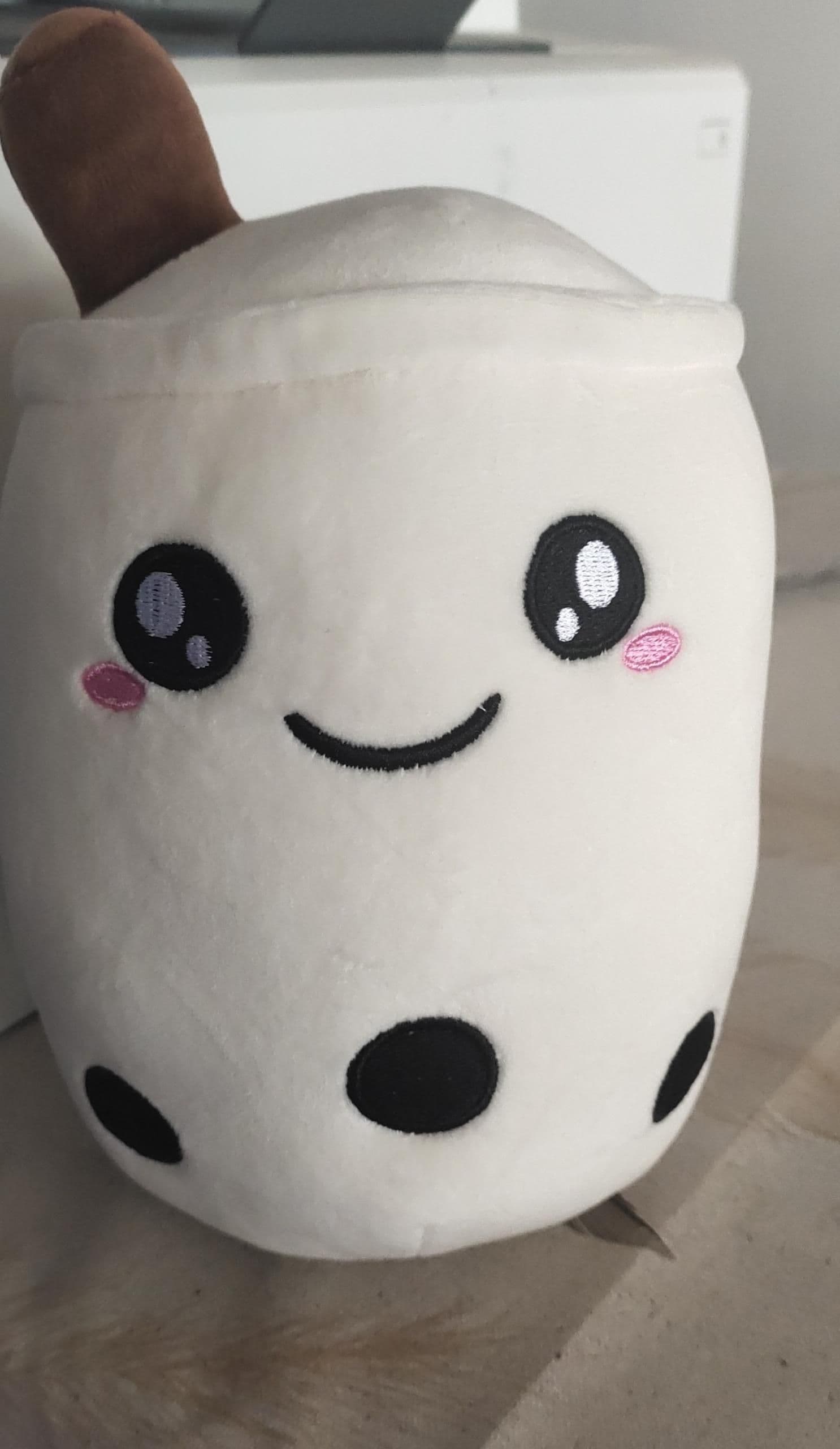 image-Cute Fruit Drink Plush Stuffed Soft Strawberry Milk Tea Plush Boba Tea Cup Toy Bubble Tea Pillow Cushion Kids Gift