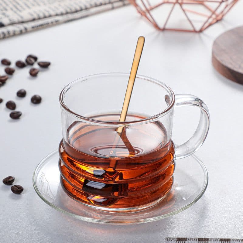 image-Environmental Protection High Borosilicate Glass Tea Cup Household Water Cup