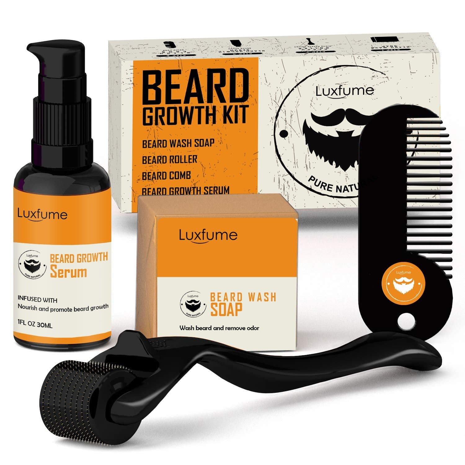 image-Cross-border new products men's beard care kit beard liquid cleaning nutrition care beard kit from stock