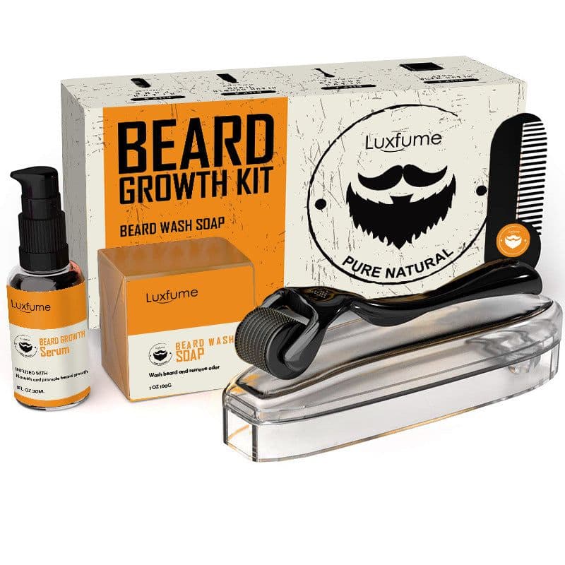 image-Cross-border new products men's beard care kit beard liquid cleaning nutrition care beard kit from stock