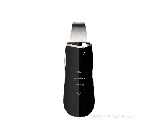 image-Ultrasonic Facial Skin Scraper - White/Black 3 Speed
