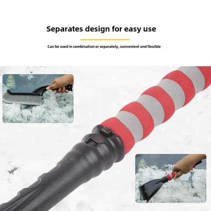 image-2 IN 1 Snow Brush Ice Scraper For Car Windshield Detachable Snow Scrapers With Foam Grip Cleaning Shovel For Car Trucks