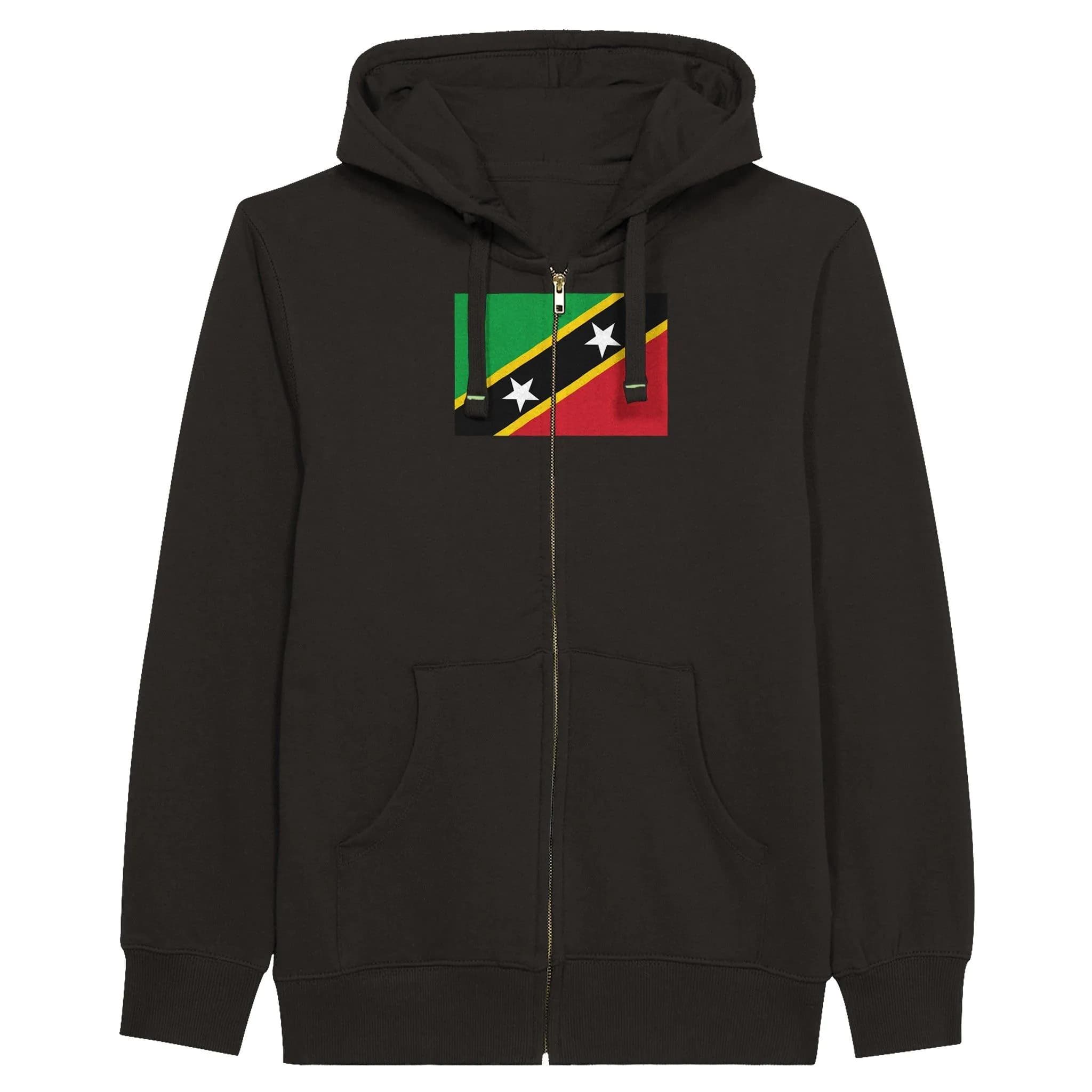 image-Drapeau de Saint-Christophe-et-Niévès - Sweat à capuche unisexe bio à