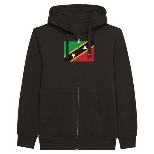image-Drapeau de Saint-Christophe-et-Niévès - Sweat à capuche unisexe bio à