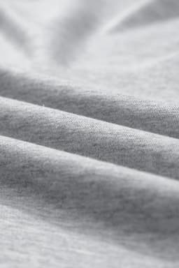 image-Light Grey USA Lettering Patch Notched Neck Loose Tee