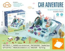image-Tosiqi genuine car breakthrough adventure mini car rail car toy puzzle brain child boy gift