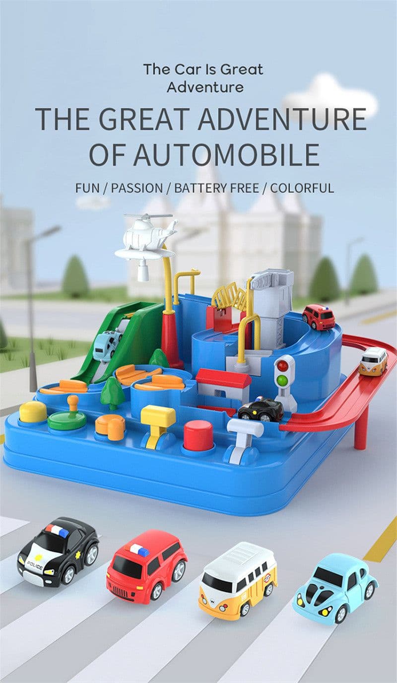 image-Tosiqi genuine car breakthrough adventure mini car rail car toy puzzle brain child boy gift
