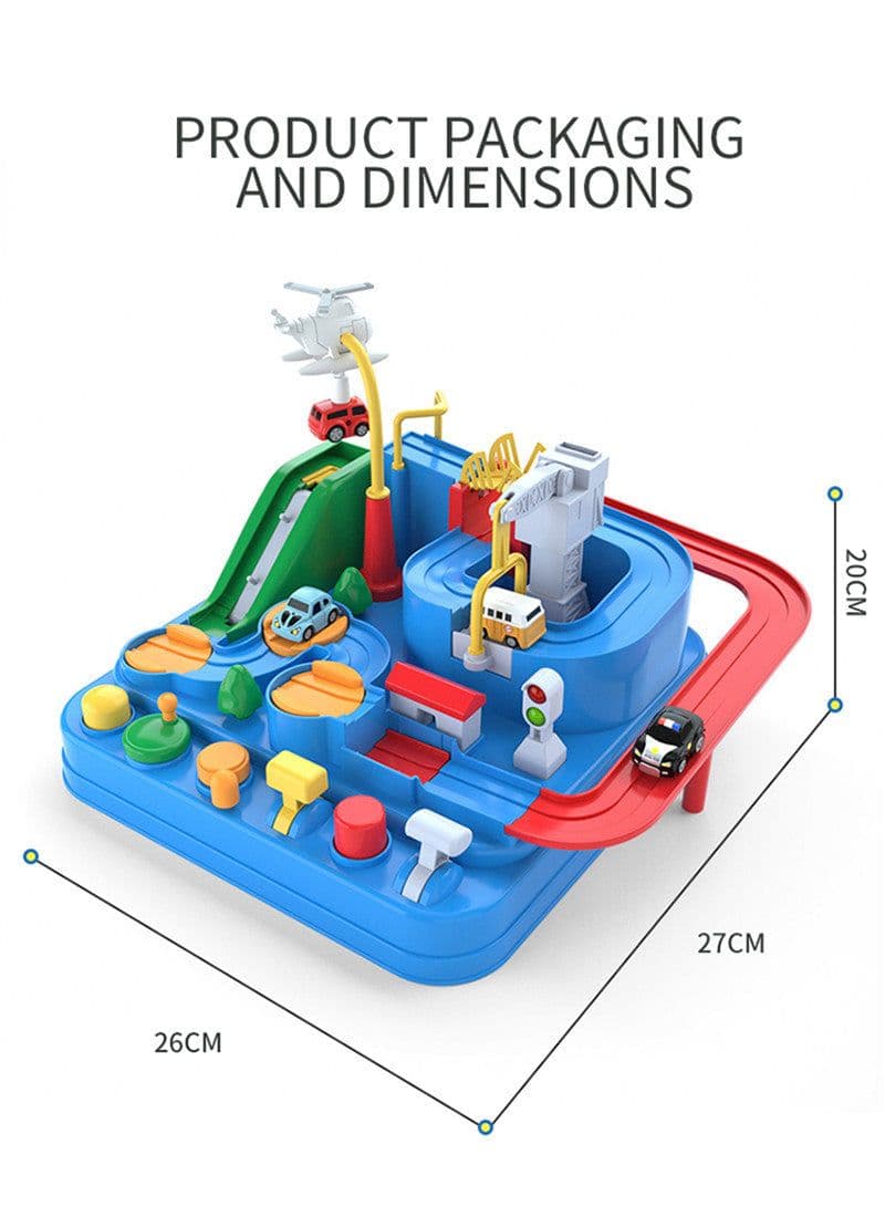 image-Tosiqi genuine car breakthrough adventure mini car rail car toy puzzle brain child boy gift