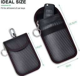image-Manufacturers spot carbon fiber RFID electromagnetic shielding key bag mobile phone car key signal shielding bag anti-induction