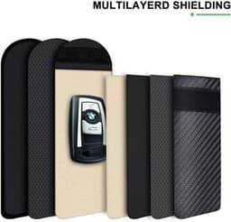 image-Manufacturers spot carbon fiber RFID electromagnetic shielding key bag mobile phone car key signal shielding bag anti-induction