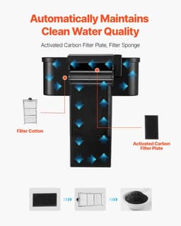 image-VEVOR Fish Tank Aquarium, 2 Gallon Arch Ultra-Clear GPPS Starter Smart Tank Adjustable 3 Color Lighting, Self Cleaning System Fishbowl for Freshwater & Saltwater Fish Home, Office, or Pet Use