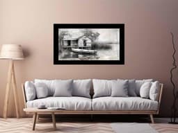 image-Fishing Shack Black white Photography Art print