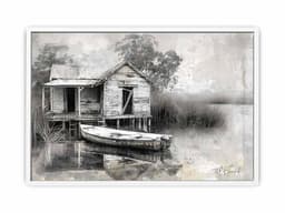 image-Fishing Shack Black white Photography Art print