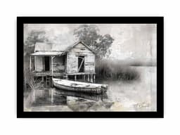image-Fishing Shack Black white Photography Art print