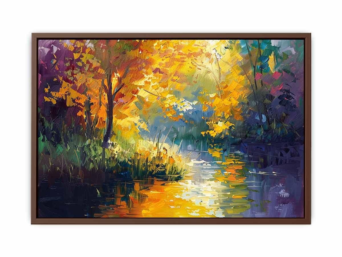 image-Forest Lake Canvas Painitng