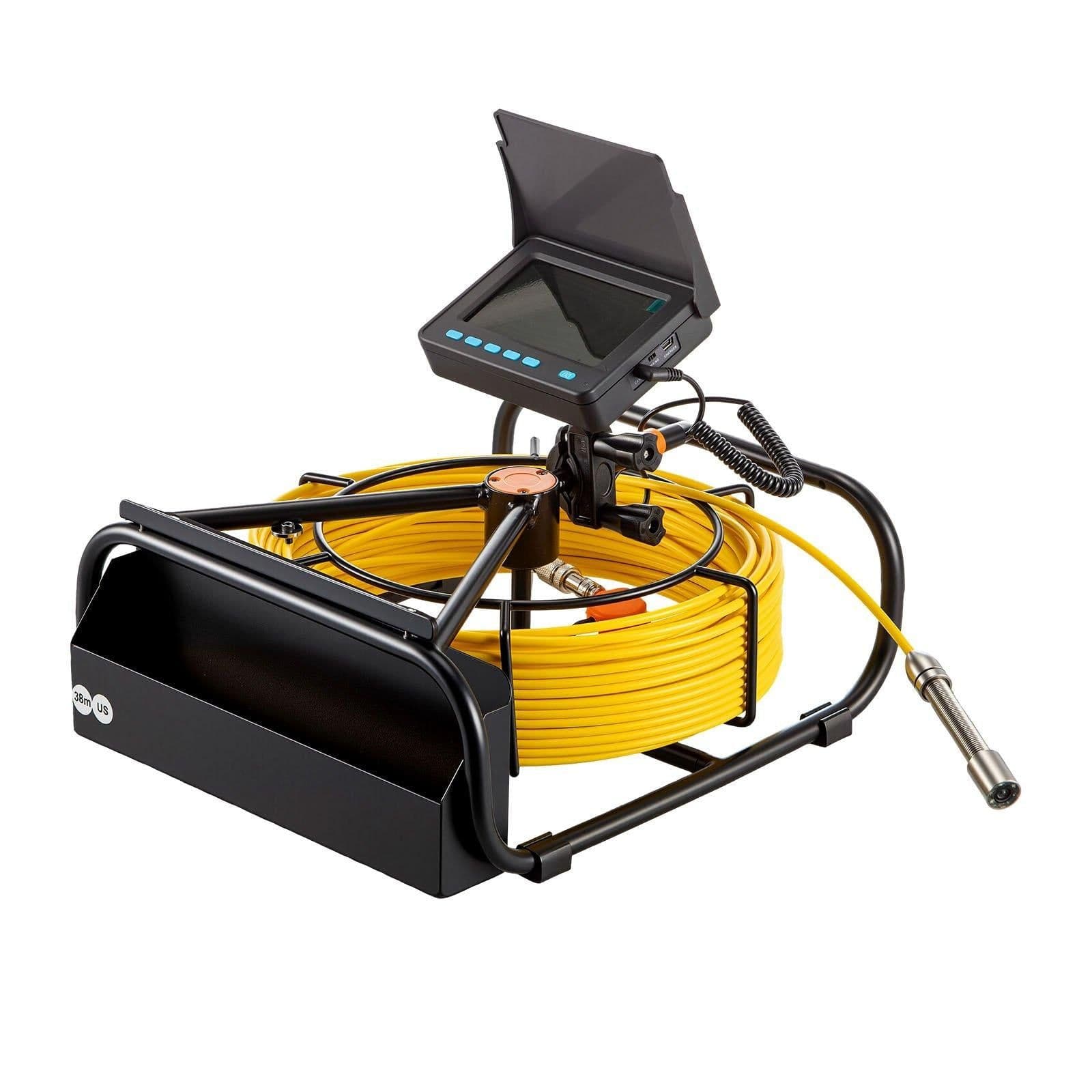 image-VEVOR Sewer Camera, 164ft/50M 4.3" Pipe Drain Inspection Camera with DVR Function & Snake Cable, Waterproof IP68 Borescope w/LED Lights, Industrial Endoscope for Home Wall Duct Drain Pipe Plumbing