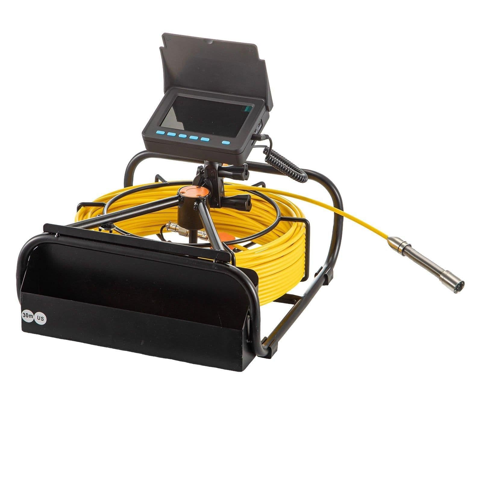 image-VEVOR Sewer Camera, 164ft/50M 4.3" Pipe Drain Inspection Camera with DVR Function & Snake Cable, Waterproof IP68 Borescope w/LED Lights, Industrial Endoscope for Home Wall Duct Drain Pipe Plumbing