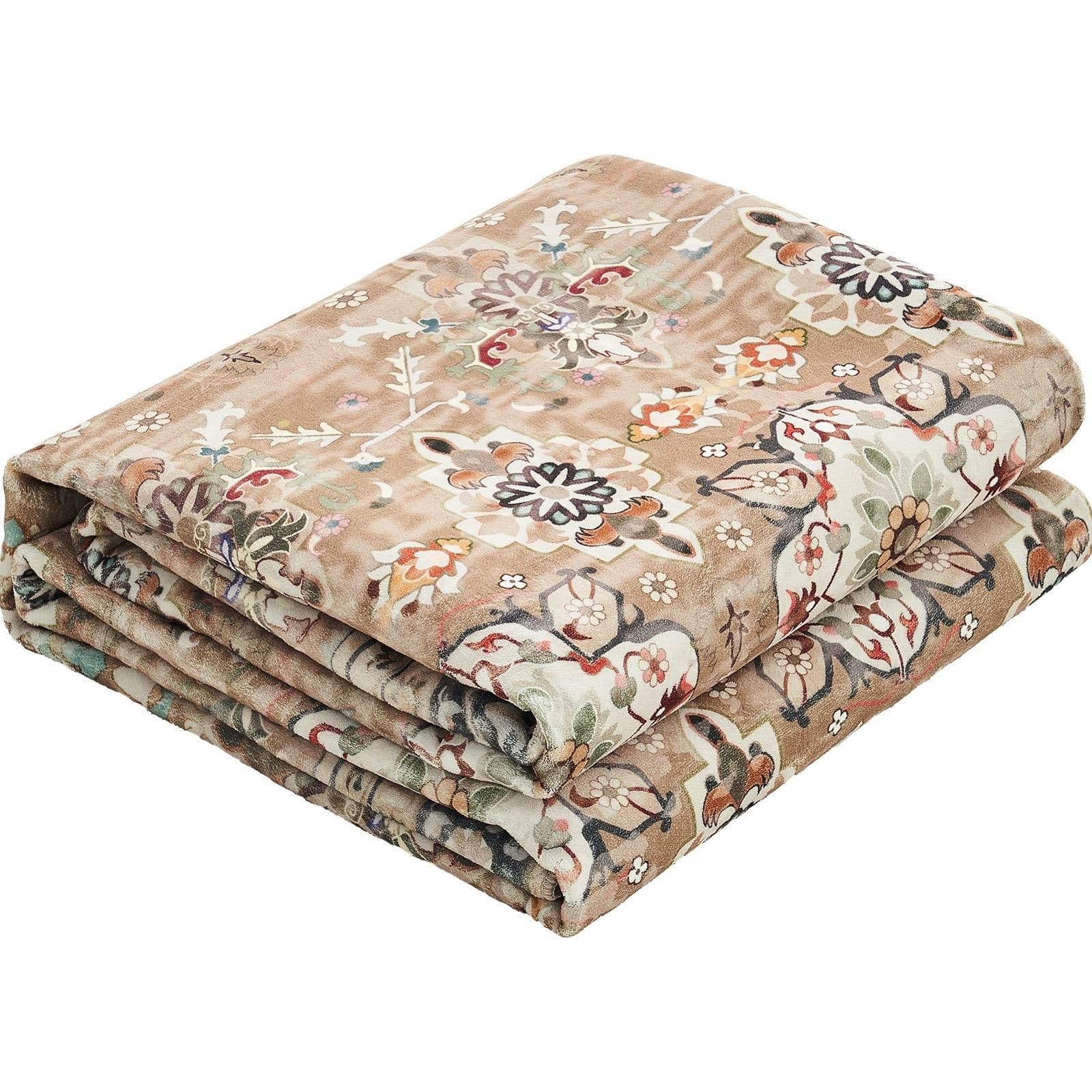 image-VEVOR Area Rug, 9 x 12 ft Large Washable Rug, Non-Slip and Tear-Resistant Soft Carpet, Pet & Child Friendly Vintage Area Rugs, Indoor Mat for Bedroom, Living Room, Kids Room, Office, Brown Green