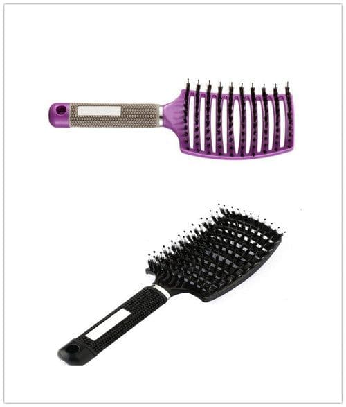 image-Bristle Hair Brush - Detangler Massage Comb