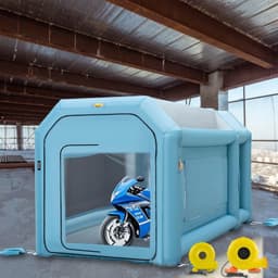 image-VEVOR Portable Inflatable Paint Booth, 13 x 8 x 8ft Inflatable Spray Booth, Car Paint Tent with Air Filter System & 2 Blowers, Upgraded Blow Up Spray Booth Tent, Auto Paint Workstation Motorcycle Gara