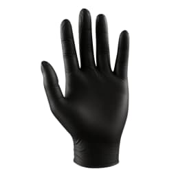 image-VEVOR Disposable Gloves, 4.5 Mil Black Nitrile Gloves with Textured Fingertips, Latex & Powder-Free, Food-Grade, Puncture Resistance, Ideal for Medical Exams, Cooking and Cleaning, 100 Count, Large