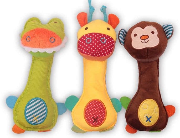image-SPPH Plush Animal Hand Rattle - Yellow Deer