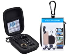 image-Compatible with Apple, Universal 5 in 1 Clip-On Cell Phone Lens Kit Fisheye Wide Angel Macro Telephoto CPL Lens for iPhone for Xiaomi for Huawei