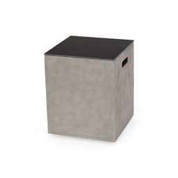 image-Modern Design MGO Tank Holder Side Table with Ceramic Top in Black and Gray