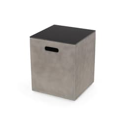 image-Modern Design MGO Tank Holder Side Table with Ceramic Top in Black and Gray