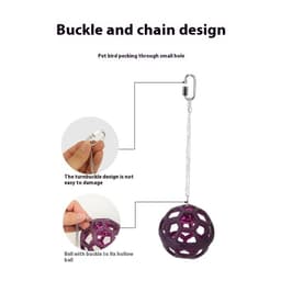 image-Plastic Gnawing Molar Chewing Relieving Stuffy Parrot Hanging Bell Ball