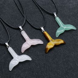image-Crystal Fishtail Necklace Women Fashion