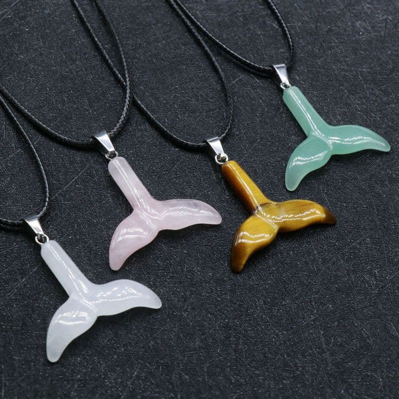 image-Crystal Fishtail Necklace Women Fashion
