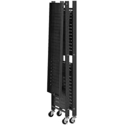 image-VEVOR 3-Tier Foldable Metal Storage Shelf with Wheels - Black