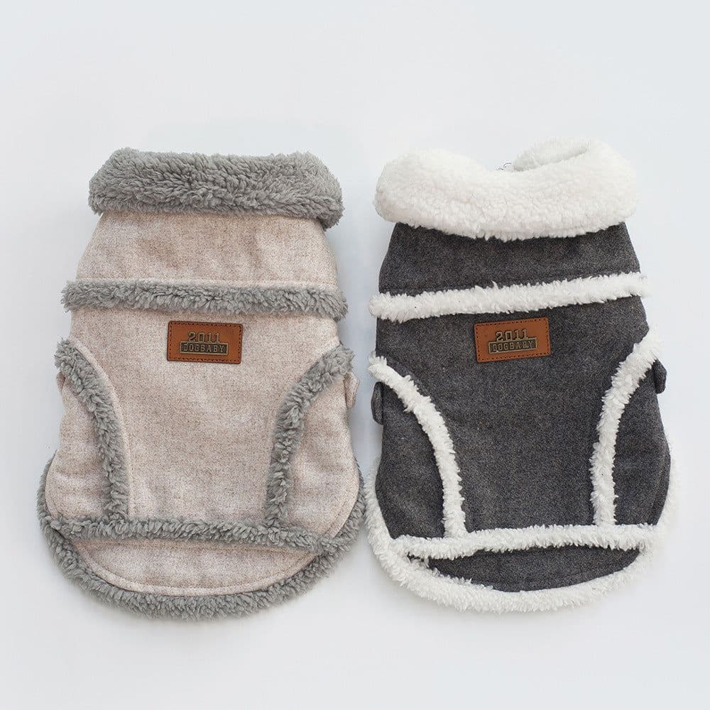 image-Dog Clothes Winter Pet Dog French Bulldog Jacket Thick Warm Dog Coat