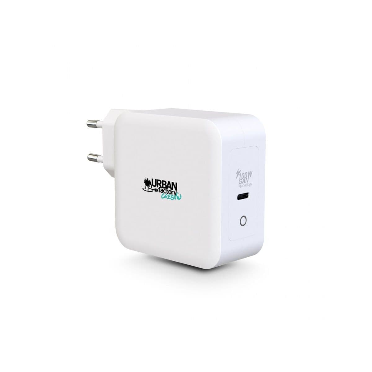 image-Wall Charger + USB C Cable Urban Factory GSC10UF White