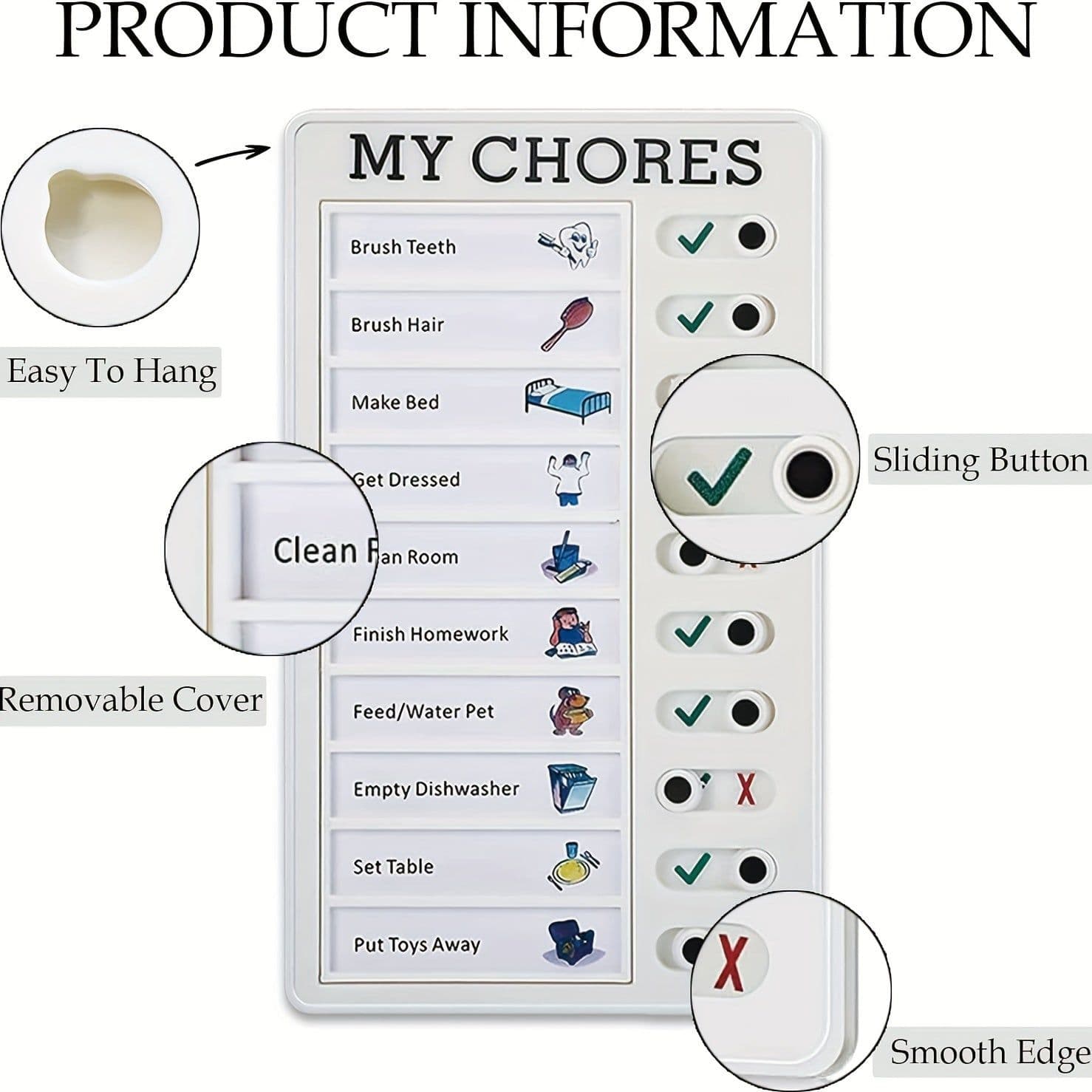 image-Self-discipline Punch Card Students' Develop Good Habits Planner Old Man My Chores Memo Message Inspection Table Can Replace Daily Life, Good Habits Develop Daily Learning Task Planning