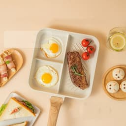 image-Medical Stone Frying Pan Egg Frying Pan Breakfast Pot Special Convenient Omelet Tool Steak Pan Non-stick Pan Fat Reduction