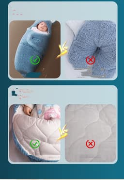 image-Baby's Anti-shock Wrapped In Sleeping Bag Swaddled By Baby