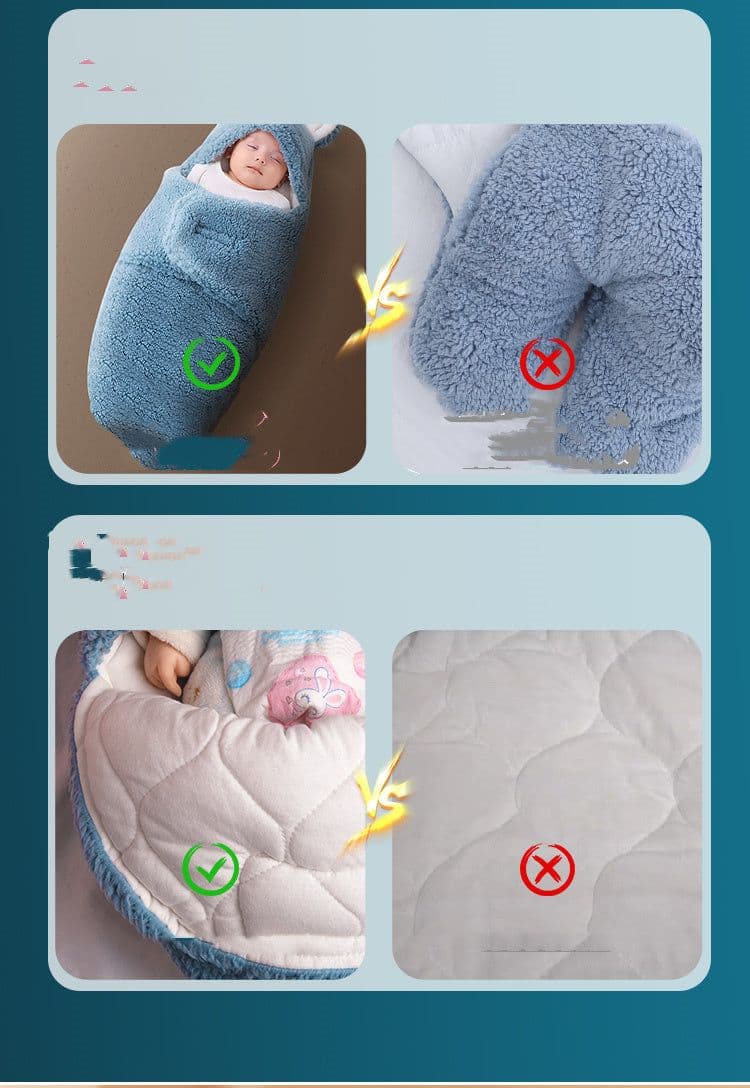 image-Baby's Anti-shock Wrapped In Sleeping Bag Swaddled By Baby