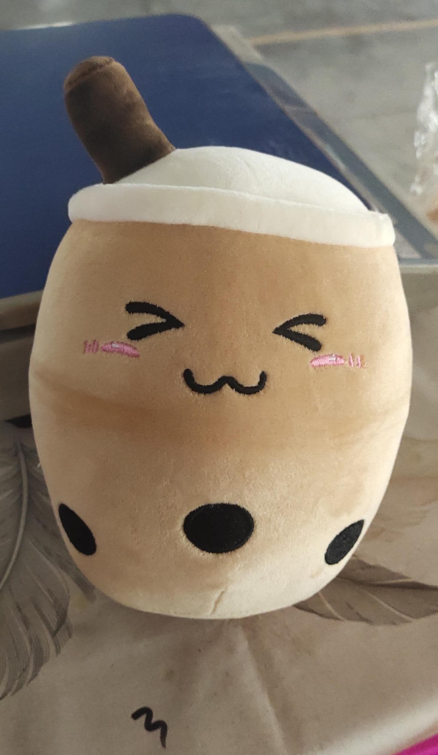 image-Cute Fruit Drink Plush Stuffed Soft Strawberry Milk Tea Plush Boba Tea Cup Toy Bubble Tea Pillow Cushion Kids Gift