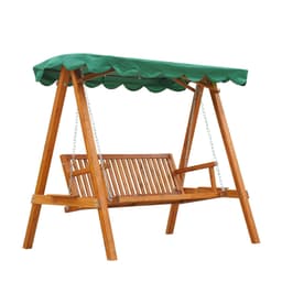 image-3-Seater Wooden Garden Swing Chair Seat Bench