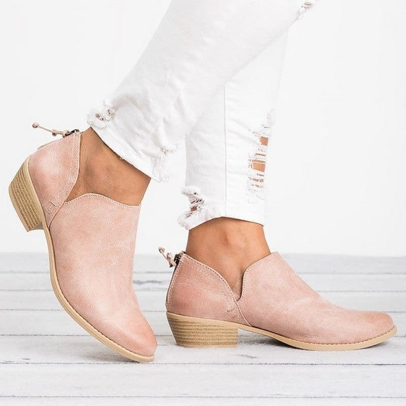 image-Autumn Women Shoes Retro High Heel Ankle Boots