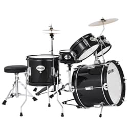 image-VEVOR Kids Drum Set, 5-Piece 14 in Junior Drum Sets, Beginner Drums Set with Adjustable Throne, Cymbal & Two Pairs of Drumsticks, Musical Learning Drums Instruments Kit, for Children Ages 6-13(Black)