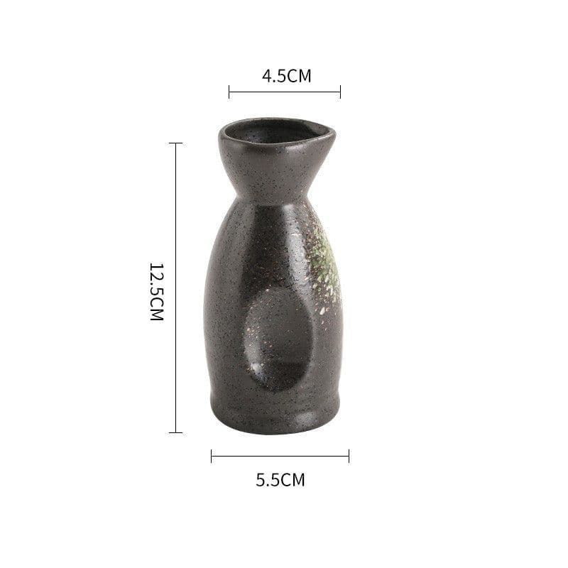 image-Japanese Style Ceramic Wine Pot - Handmade Baijiu Carafe