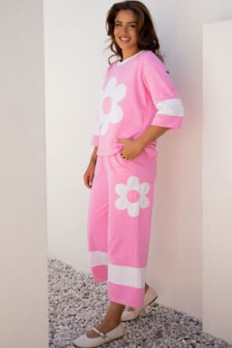 image-Orchid Floral Patched 2 Piece Pant Set - Loose Fit