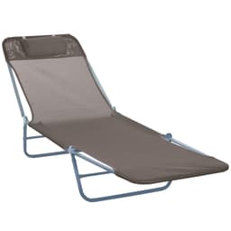 image-Sun Bed Chair Garden Lounger Recliner Adjustable Back Relaxer Chair Furniture
