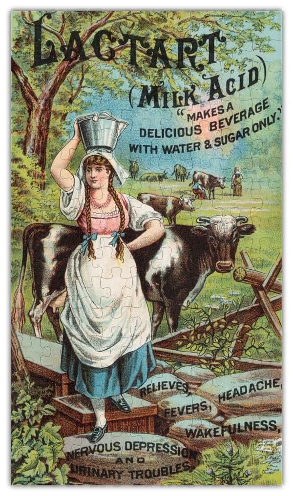 image-Milk Acid Vintage Poster Wooden Jigsaw Puzzle #6712